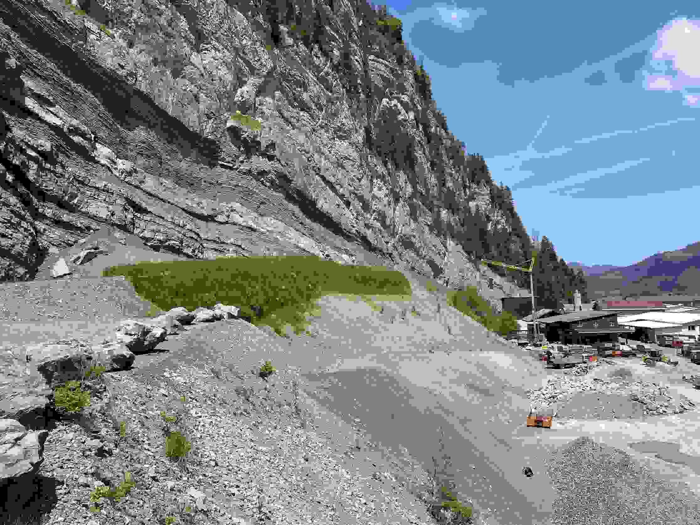 Carrière Baumeli Unteriberg - Danger de chutes de pierres dans la nouvelle zone industrielle