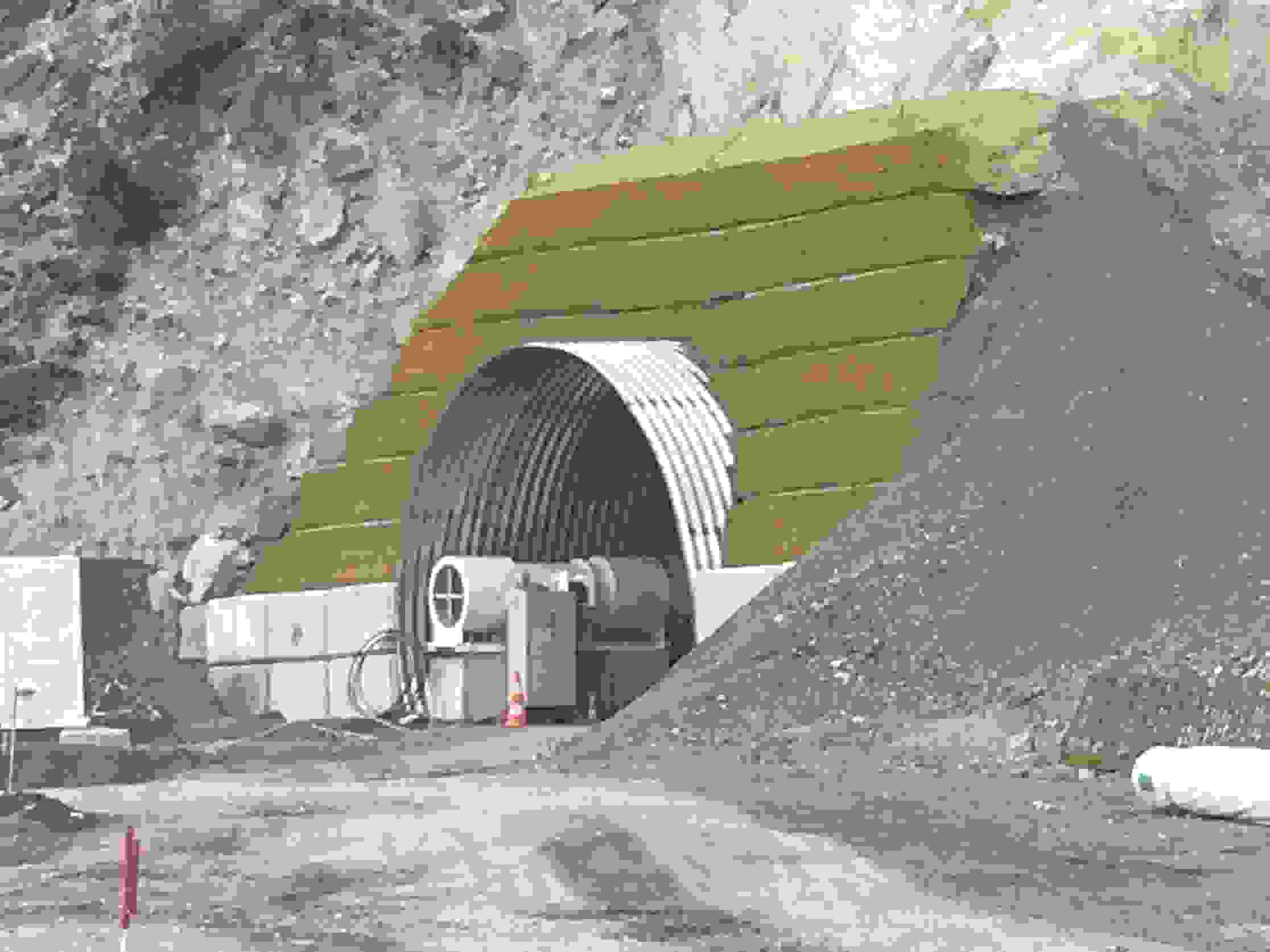 Carrières d'Arvel - Tunnel protection contre les chutes de pierres