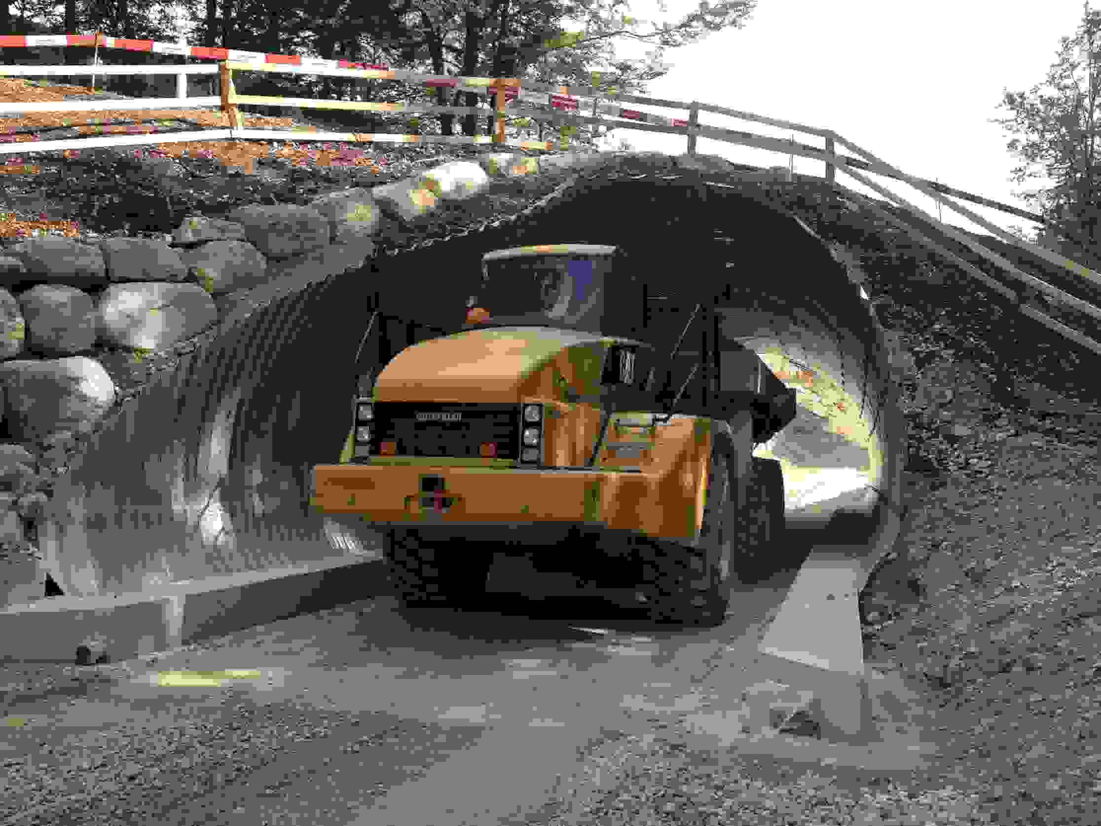 Route du Marchairuz Bière – Passage inférieur de la gravière pour gros tombereaux