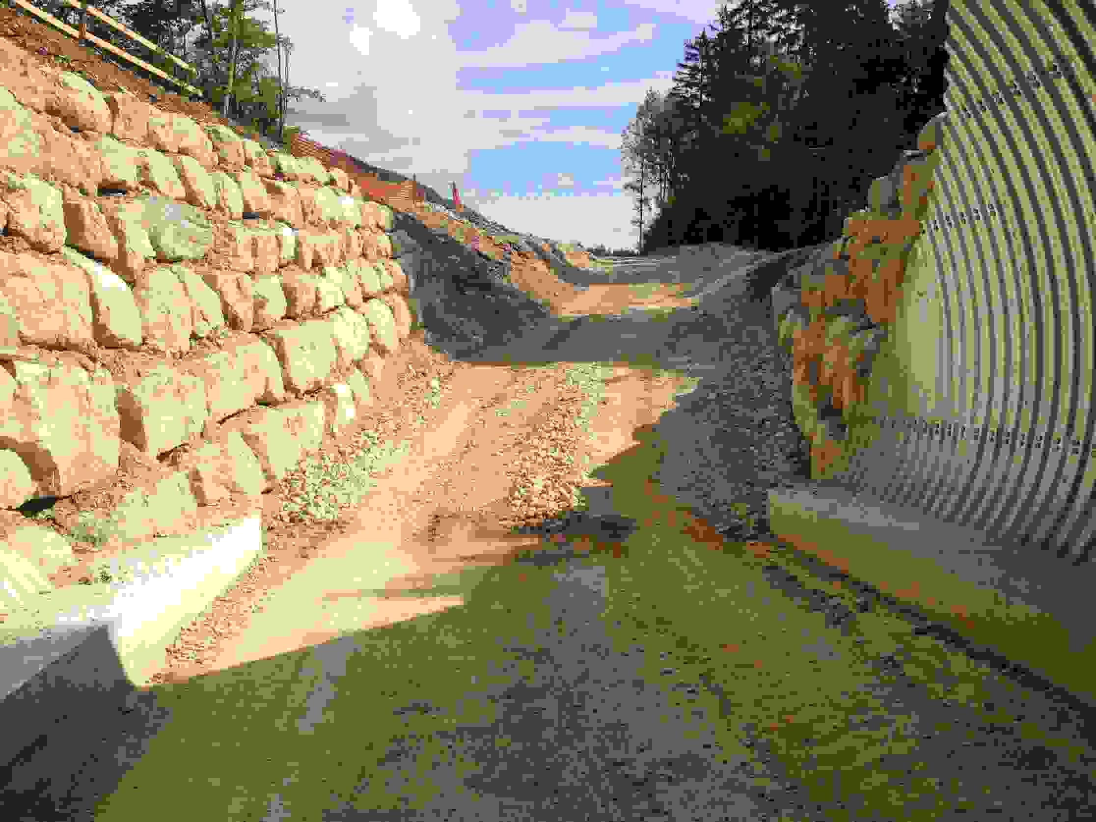 Route du Marchairuz Bière – Passage inférieur de la gravière pour gros tombereaux