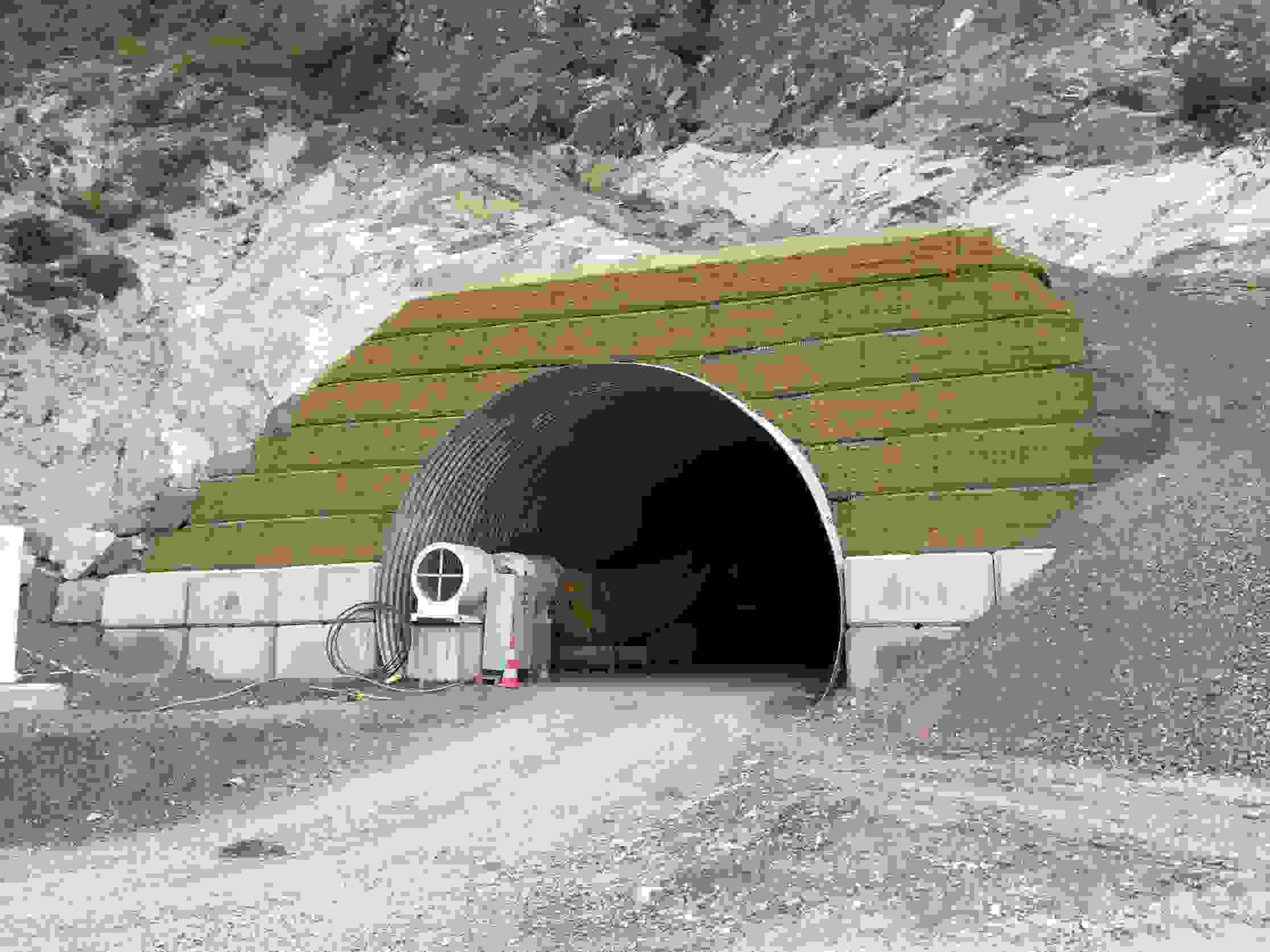 Carrières d'Arvel - Tunnel protection contre les chutes de pierres