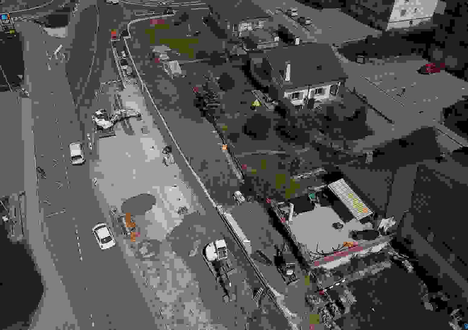 CFF Pont sur l'arve, Camouflage sur les rives de l'Arve