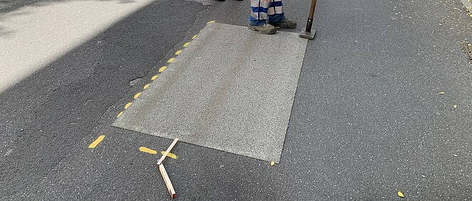 Zoom: Réparation locale de la chaussée Länggasse à Berne