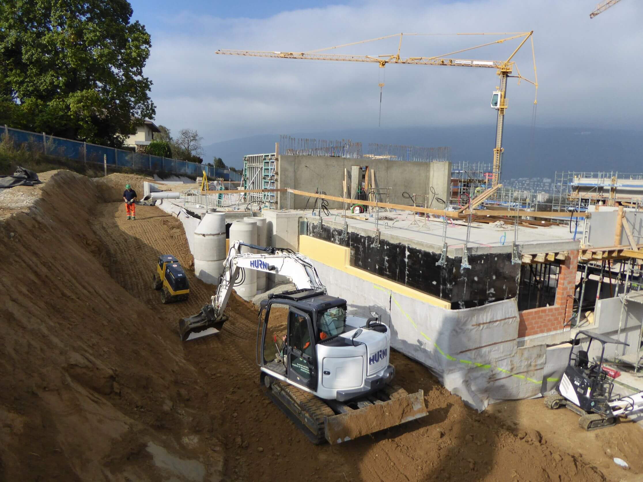 Siedlung Bellevuepark Port - bergseitige Entwässerung