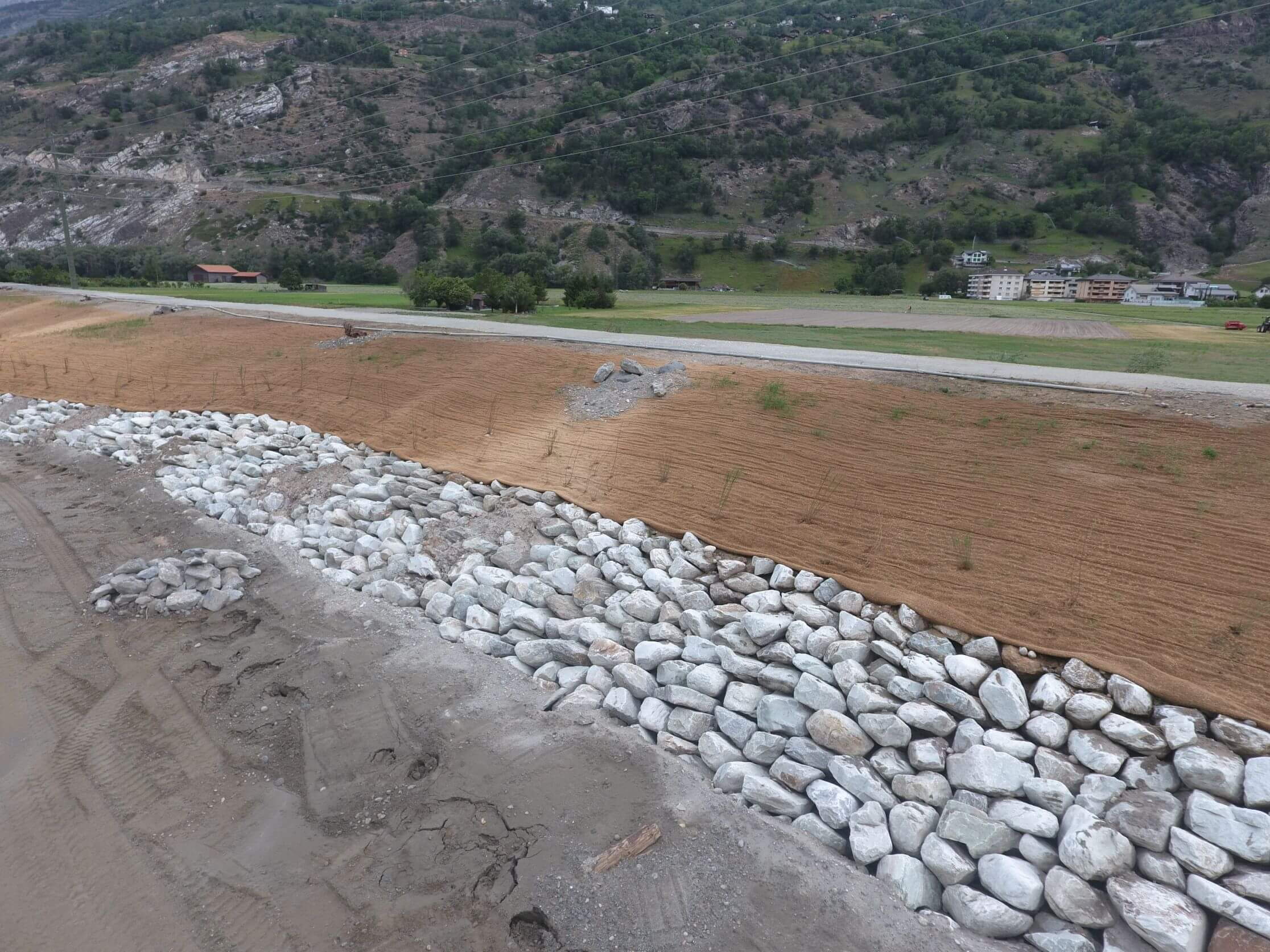 Rhonekorrektion Visp - Erosionsschutz