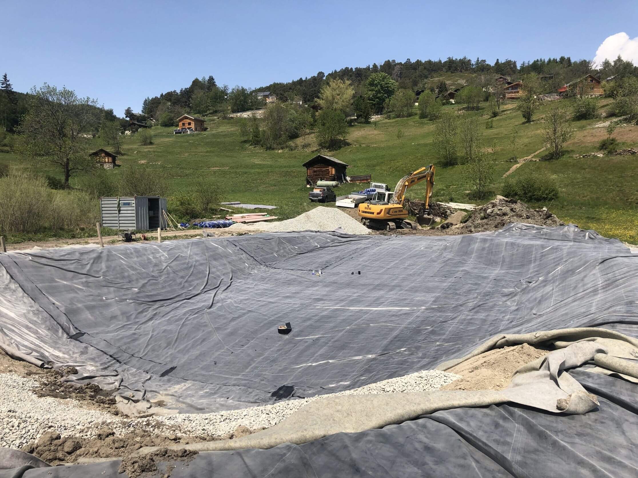 Löschbecken Zeneggen - Wasserstelle für Helikopter