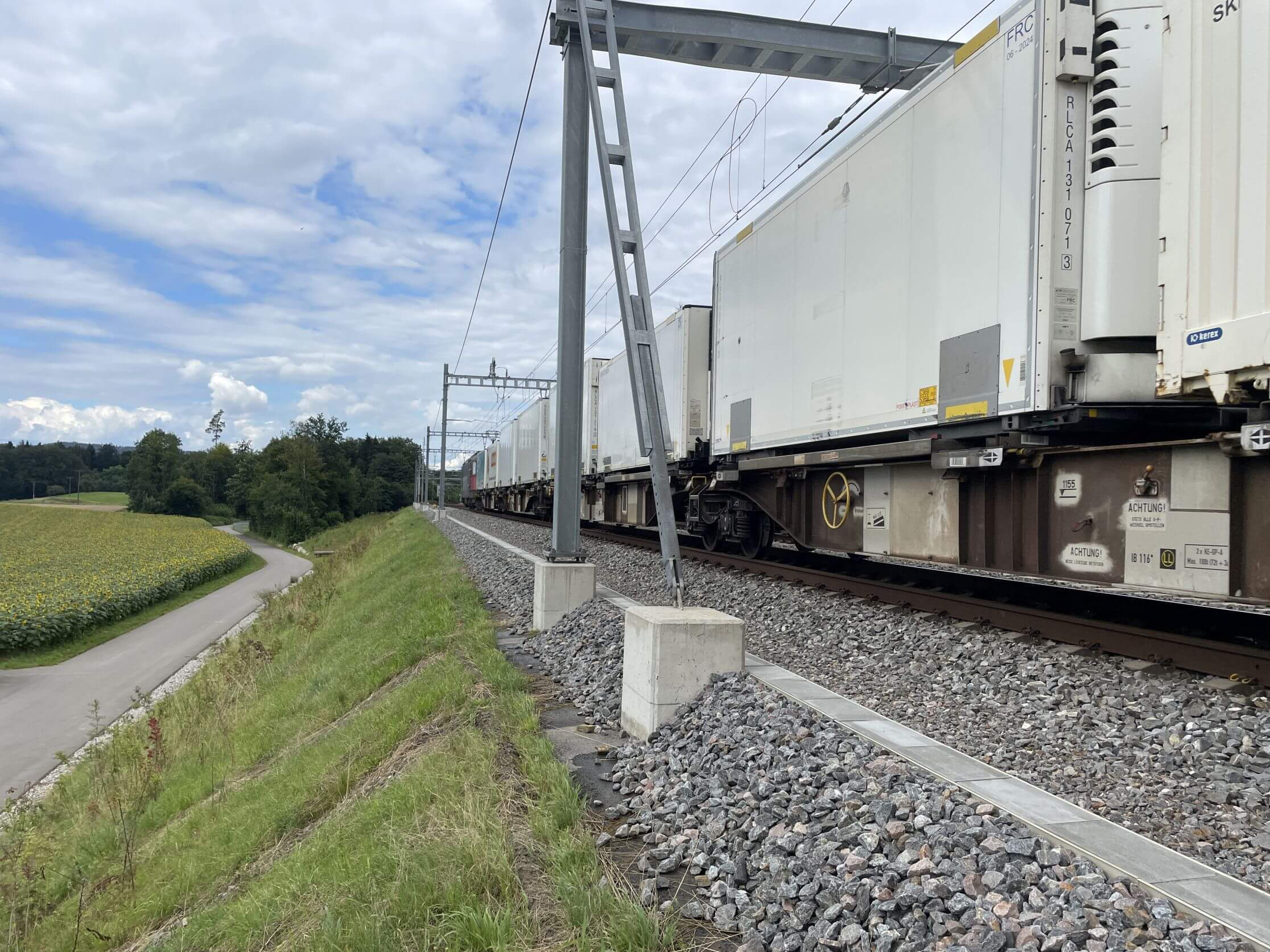 Amélioration des performances CFF Mägenwil - Elargissement du remblai ferroviaire