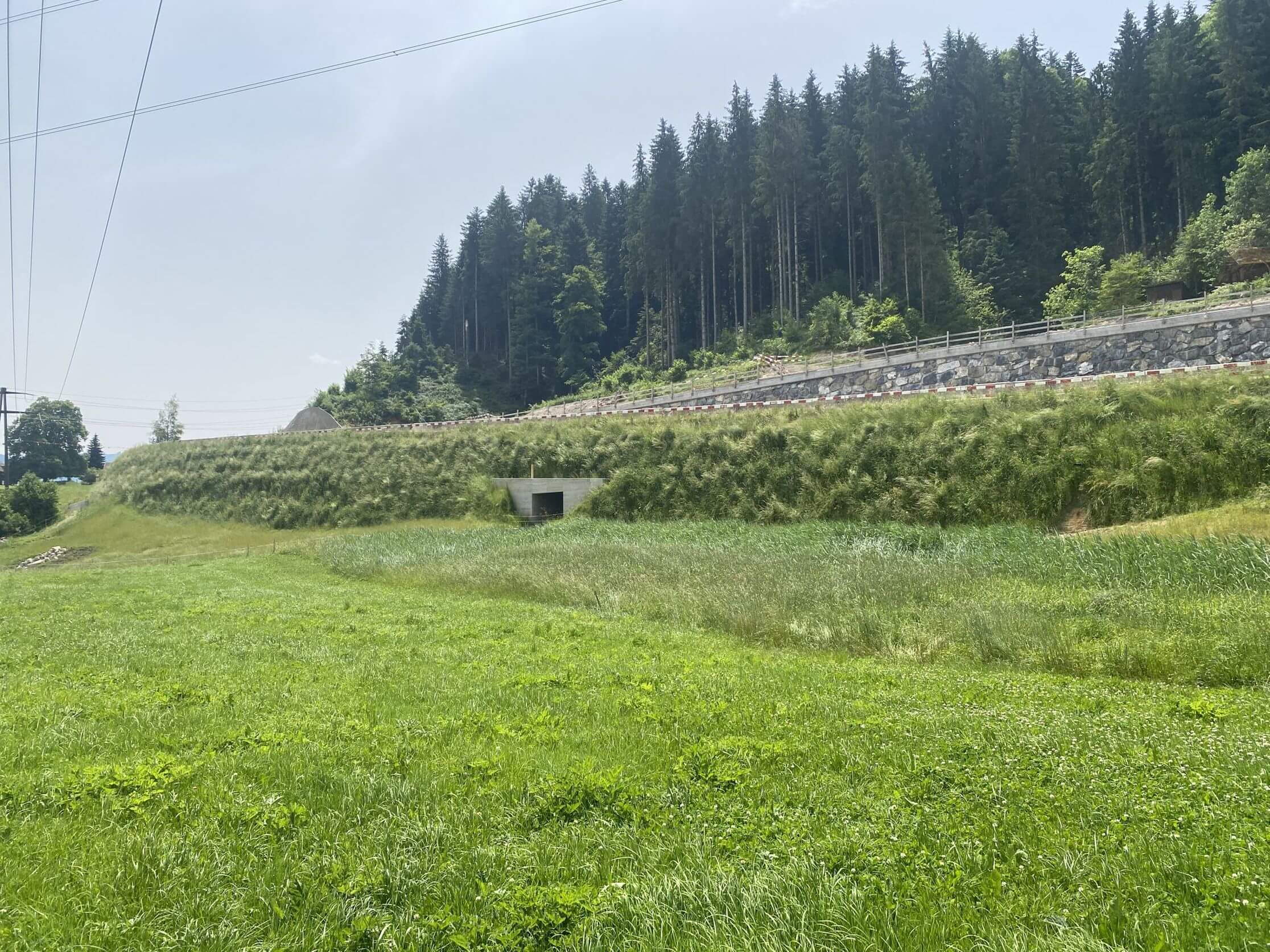 Umfahrung Wattwil - Talseitige Stützmauer Umfahrung Wattwil - Talseitige Stützmauer