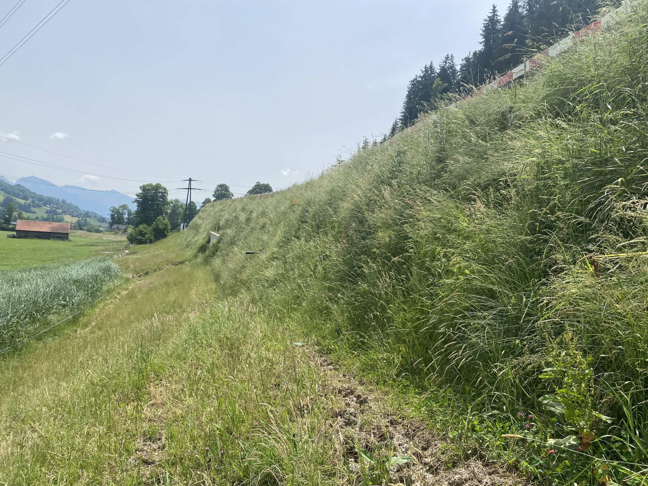 Umfahrung Wattwil - Talseitige Stützmauer Umfahrung Wattwil - Talseitige Stützmauer