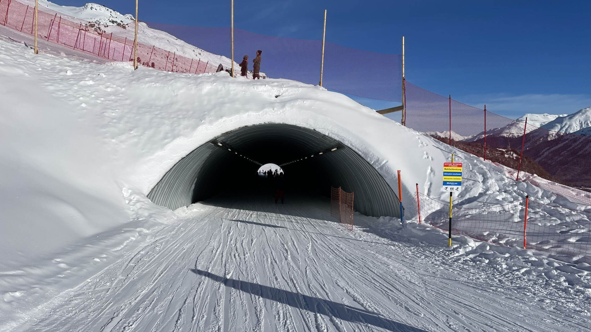 Skitunnel Lärchenweg St. Moritz