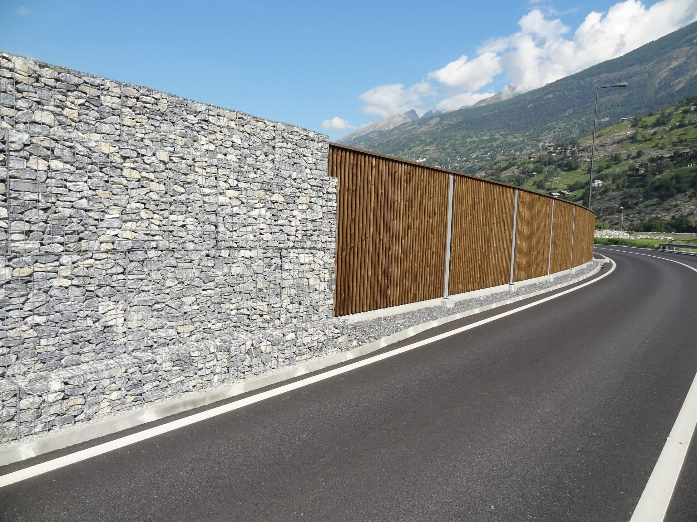 A9 Autobahnzubringer Visp - Lärmschutzwand