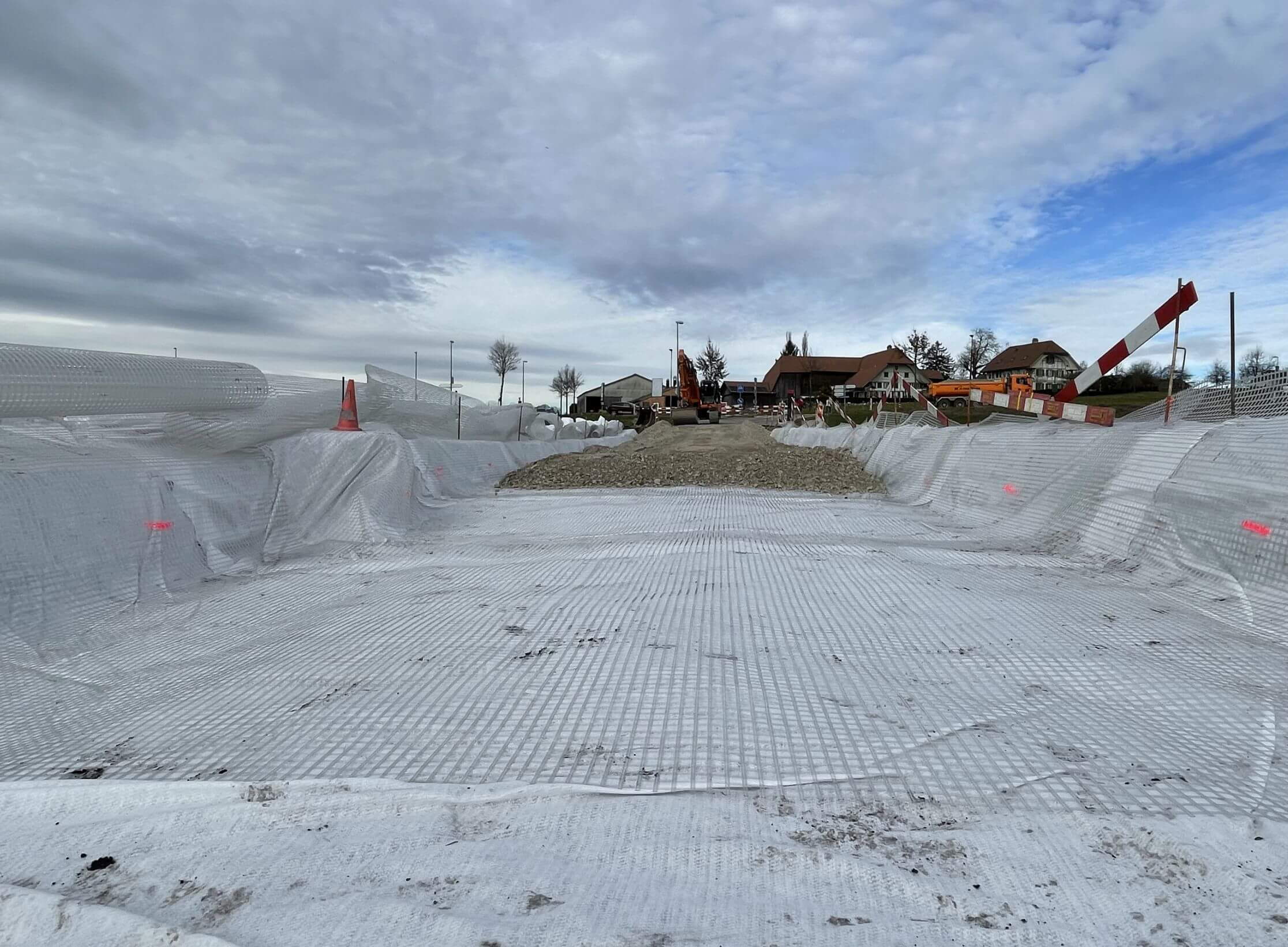 Sanierung des Moosweg in Bern durch Stabilisierung mit Geogittern