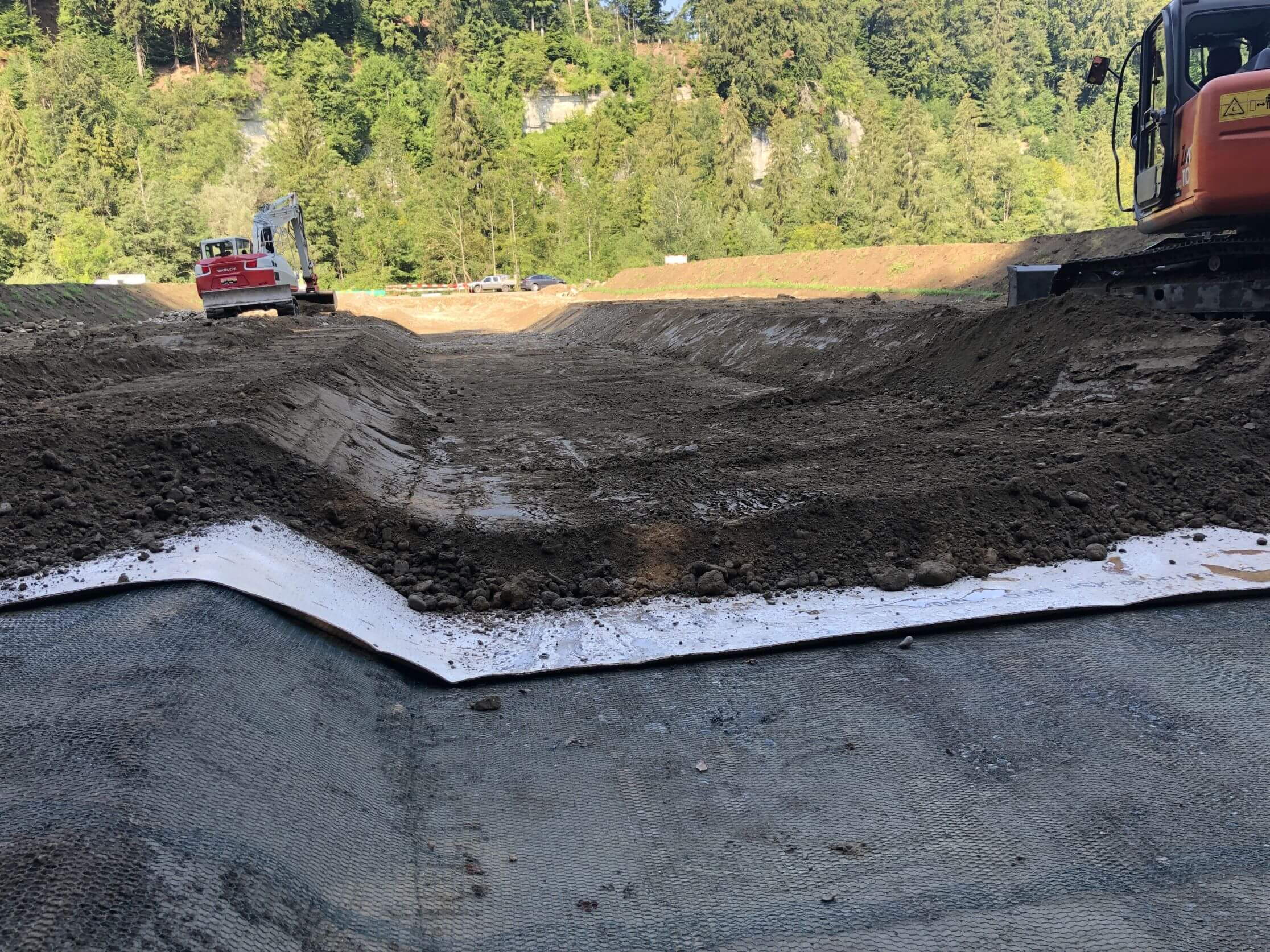 Renaturierung Buebebach Köniz - Abdichtung neuer Bachlauf