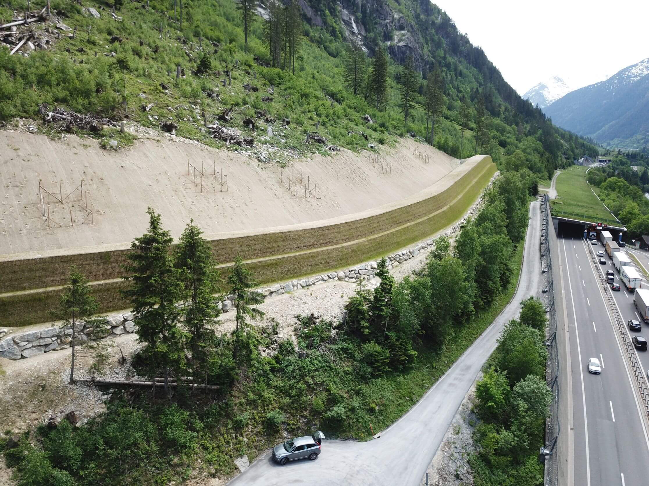 A2 Amsteg-Göschenen - Steinschlagschutzdamm