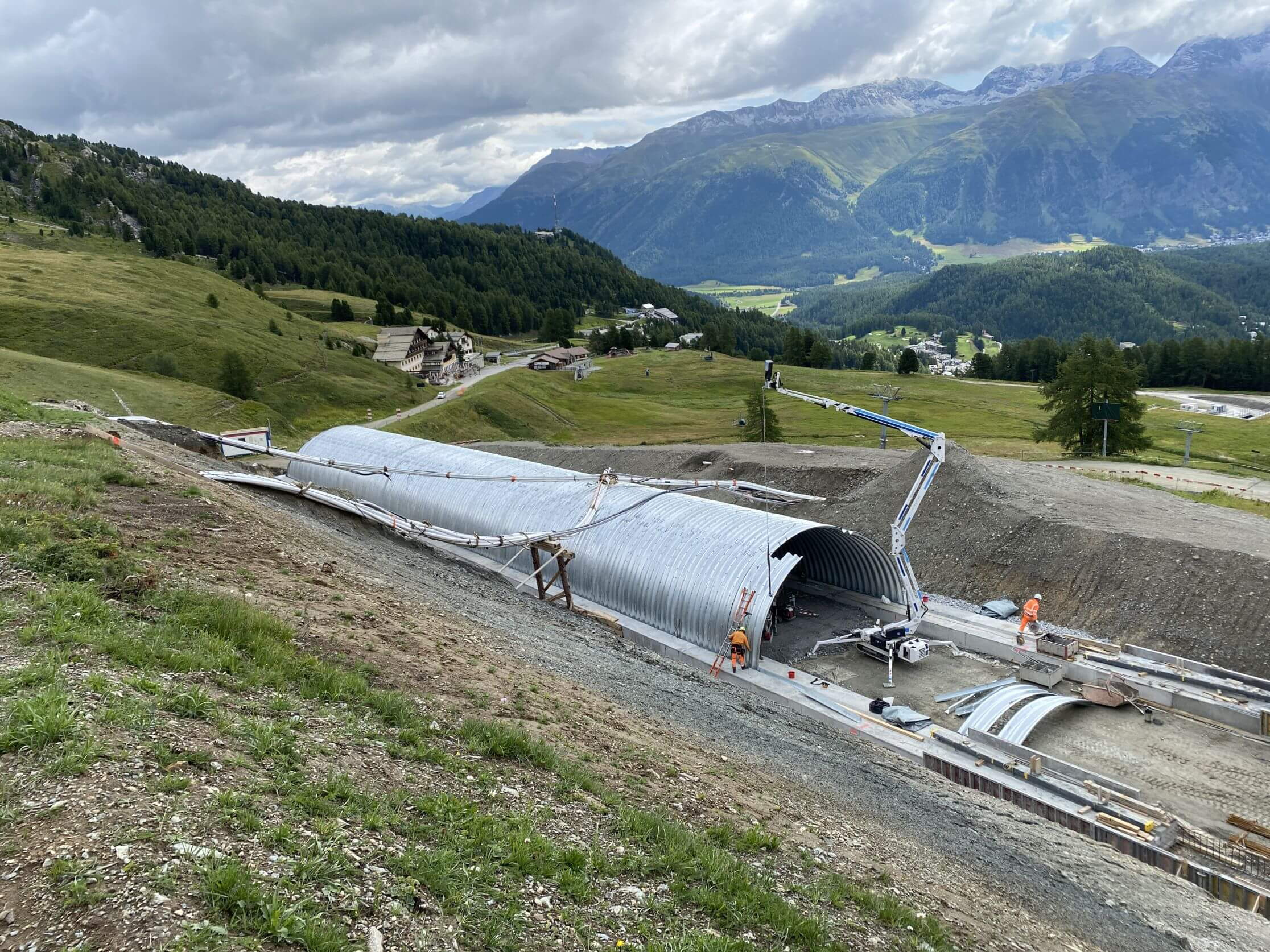 Skitunnel Lärchenweg St. Moritz