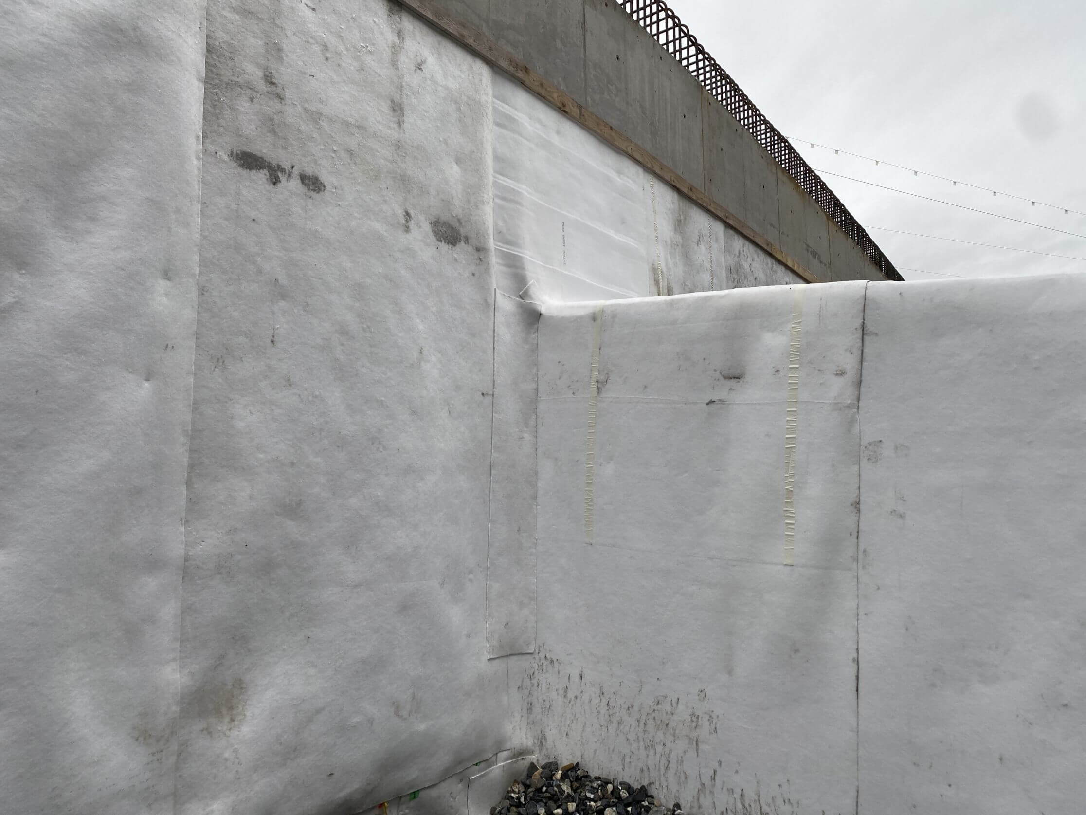 RhB Steinschlaggalerie Aulta, Trin-Versam - Schutz der Abdichtung