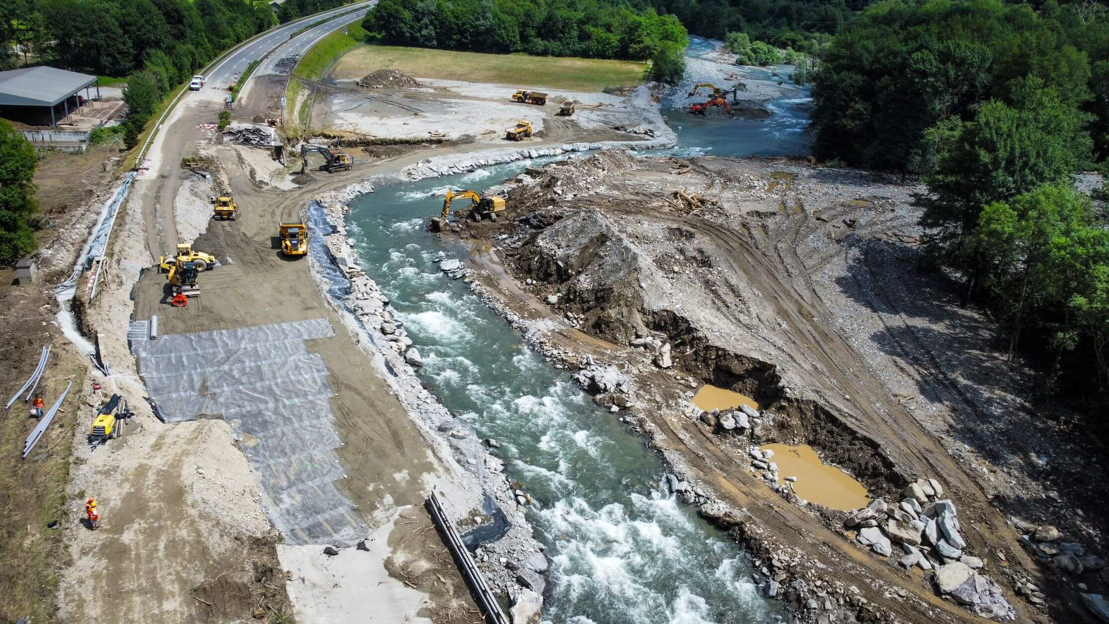 A13 Soazza Lostallo - Wiederaufbau nach Unwetter