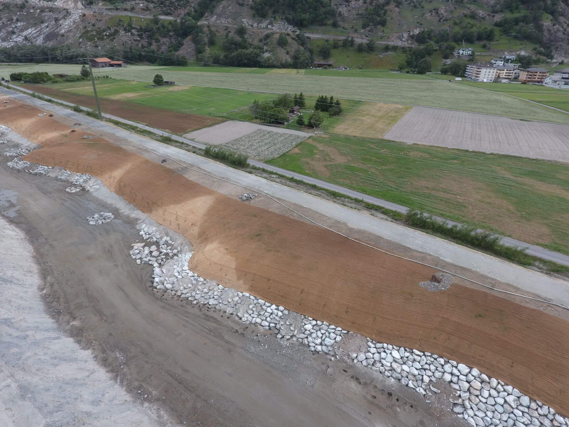 Rhonekorrektion Visp - Erosionsschutz