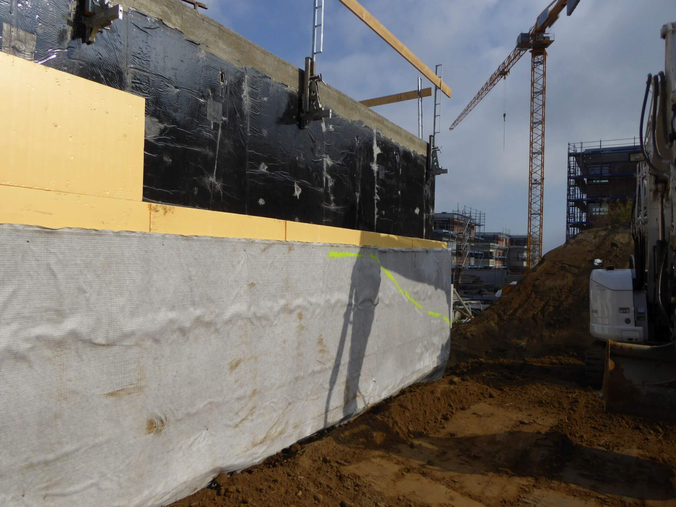 Siedlung Bellevuepark Port - bergseitige Entwässerung